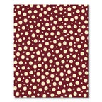 Crimson Cream Polka Dot Cluster Rug