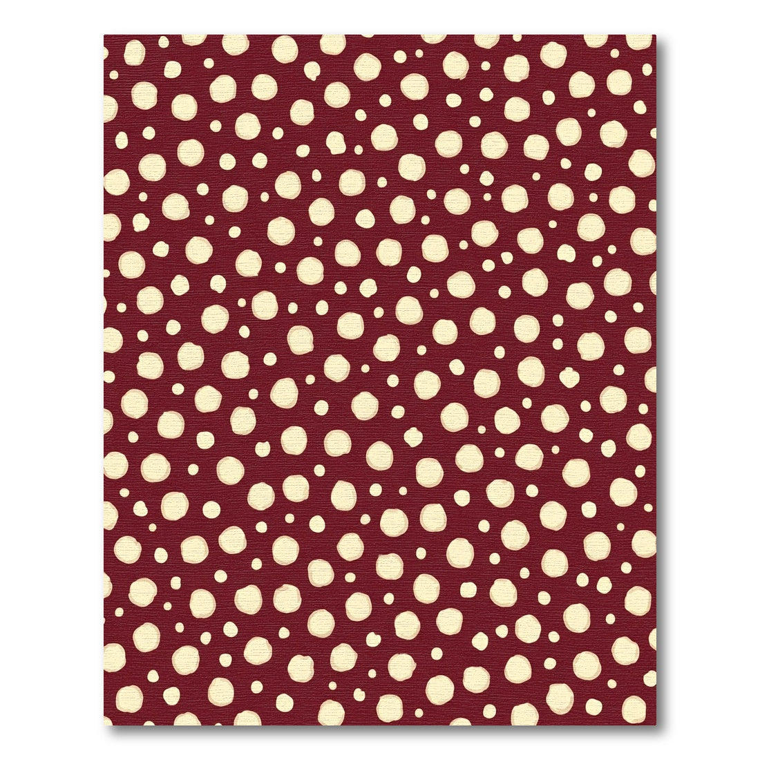 Crimson Cream Polka Dot Cluster Rug