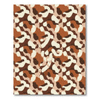 Earthy Brown Camouflage Abstract Flow Rug