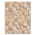 Earthy Swirls Abstract Brushstrokes Rug
