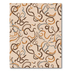 Earthy Swirls Abstract Brushstrokes Rug