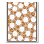 Terracotta White Circle Swirl Composition Rug