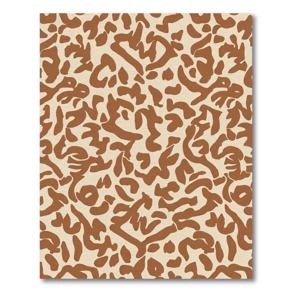 Organic Shape Terra Cotta Abstract Rug