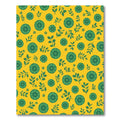 Golden Yellow Green Floral Garden Rug