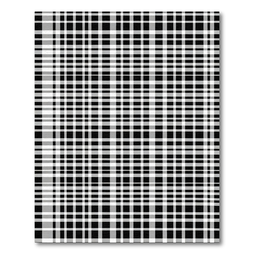 Monochrome Plaid Grid Surface Rug
