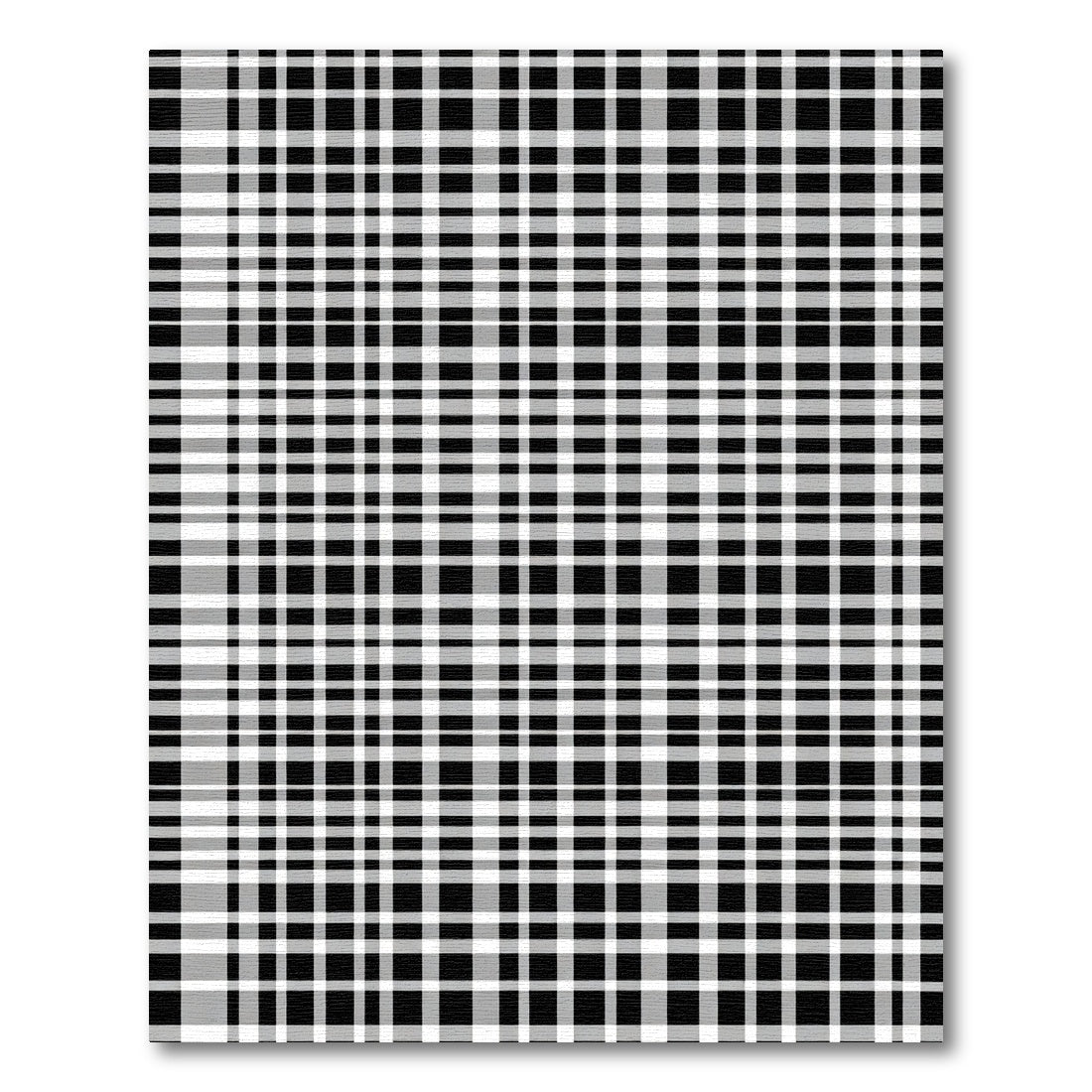 Monochrome Plaid Grid Surface Rug