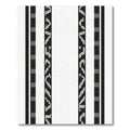 Black White Gray Segmented Stripe Rug