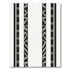Black White Gray Segmented Stripe Rug