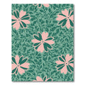Soft Pink Floral Green Foliage Arrangement Rug