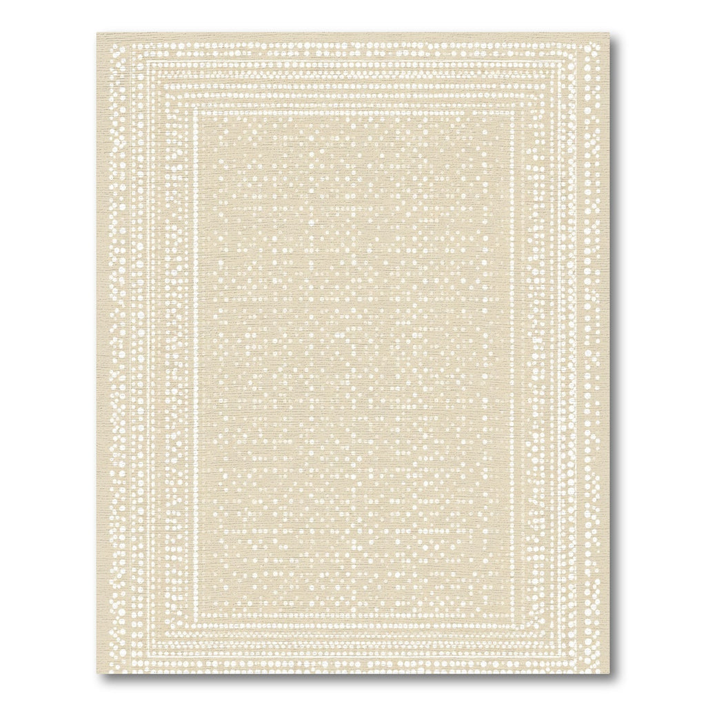 Beige Dot Border Harmony Rug