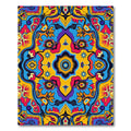 Vibrant Psychedelic Floral Medallion Rug
