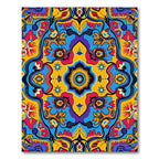 Vibrant Psychedelic Floral Medallion Rug