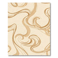 Cream and Caramel Swirl Ribbons Rug