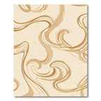 Cream and Caramel Swirl Ribbons Rug