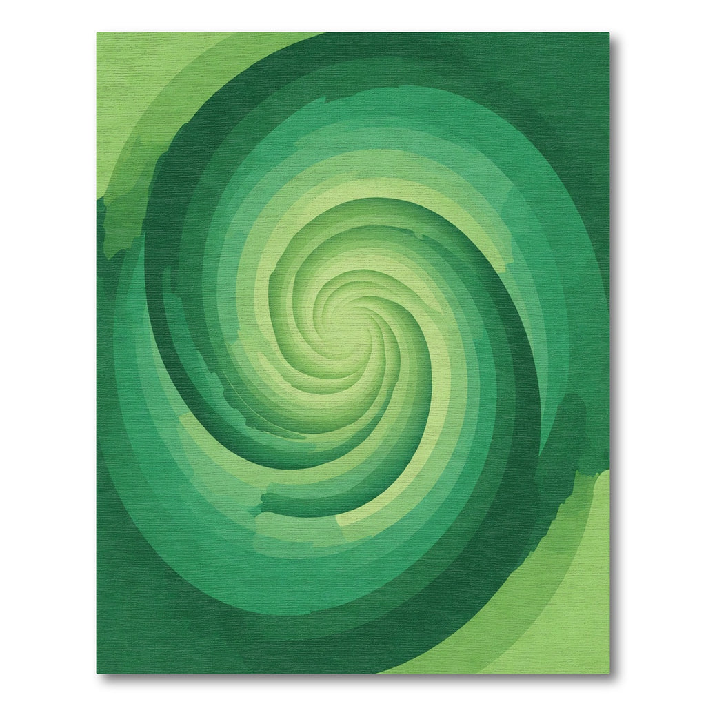 Vibrant Green Swirl Gradient Rug