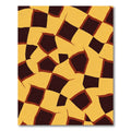 Brown Yellow Jagged Checkerboard Rug