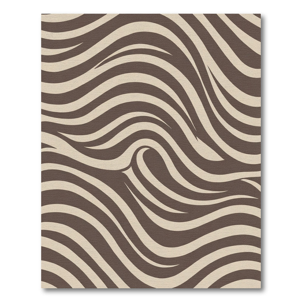 Brown Beige Swirl Ribbon Rug