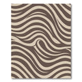 Brown Beige Swirl Ribbon Rug
