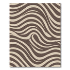 Brown Beige Swirl Ribbon Rug