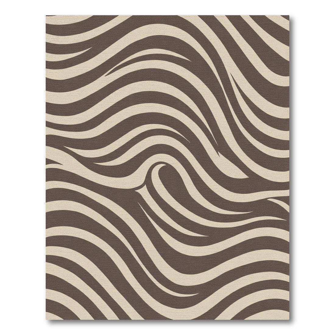 Brown Beige Swirl Ribbon Rug