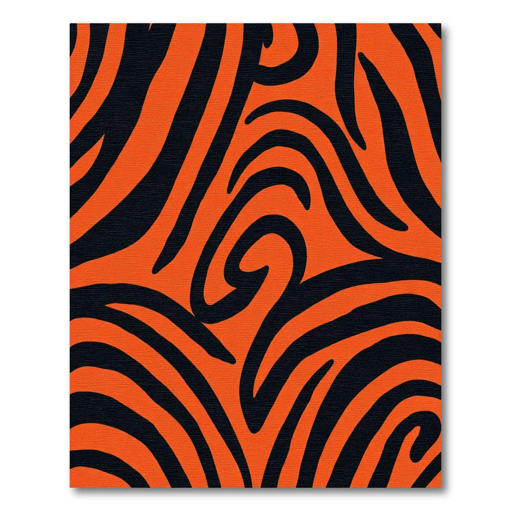 Bold Orange Abstract Swirl Rug