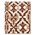 Earthy Tones Quatrefoil Scrolling Medallion Rug