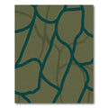 Teal Abstract Organic Net Rug