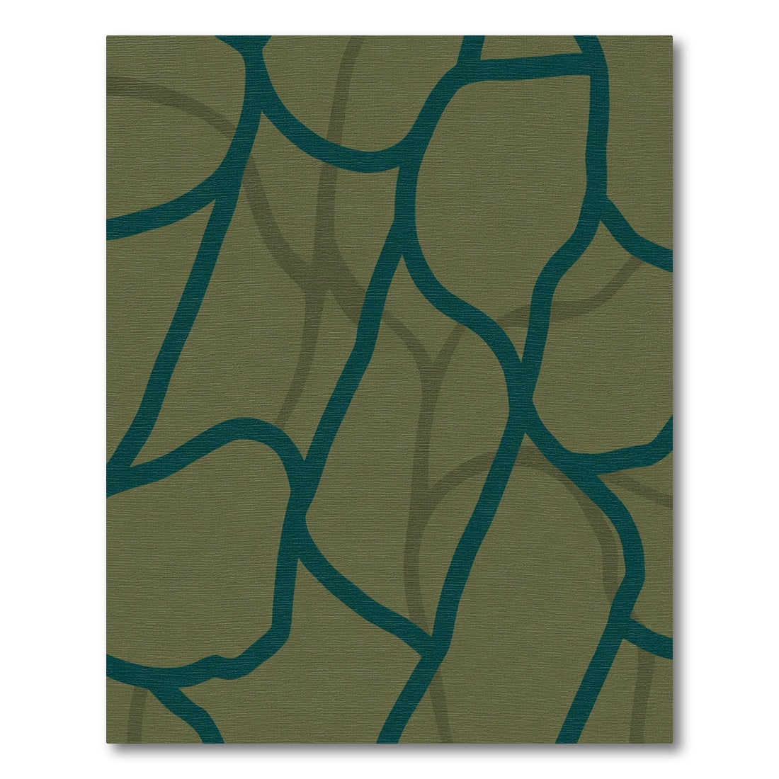 Teal Abstract Organic Net Rug