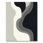 Monochrome Abstract Flow Rug