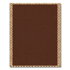 Rich Brown Tonal Border Rug