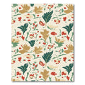 Delicate Red Brown Green Nature Blossoms Rug