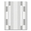 Minimalist Gray White Vertical Stripes Rug