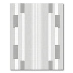 Minimalist Gray White Vertical Stripes Rug