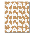 Mid Century Modern Ochre Abstract Flow Rug