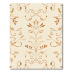 Earthy Tone Vine Swirl Botanical Rug
