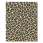 Black Floral Spots on Cream Background Rug