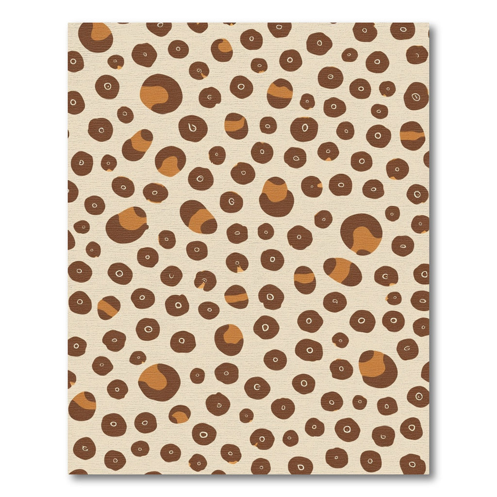 Brown Tan Spot Animal Print Rug