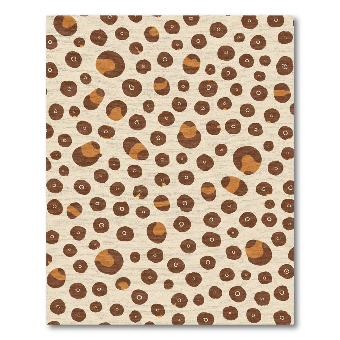 Brown Tan Spot Animal Print Rug