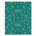 Teal Aqua Abstract Organic Swirl Rug