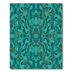Teal Aqua Abstract Organic Swirl Rug