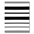 Monochromatic Wide Stripe Arrangement Rug