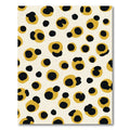 Muted Yellow Black Spotted Shapes Rug