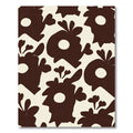 Dark Brown Abstract Floral Pattern Rug