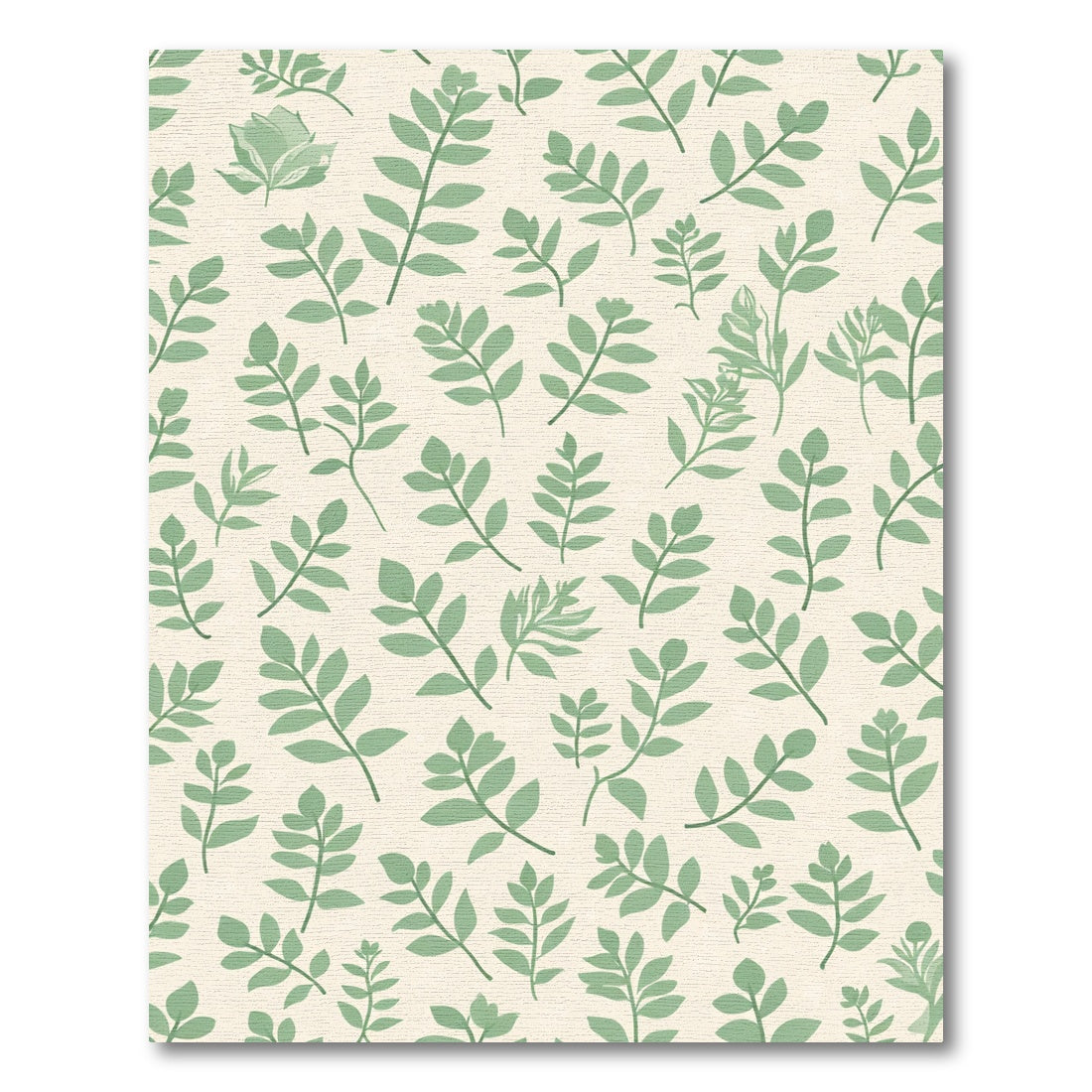 Sage Green Botanical Sprigs Rug