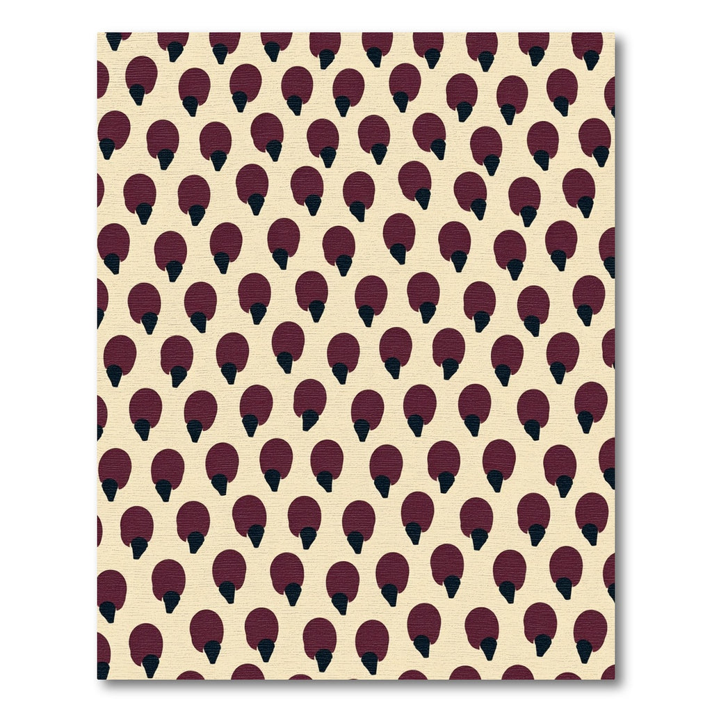 Deep Red Droplet Cluster Rug