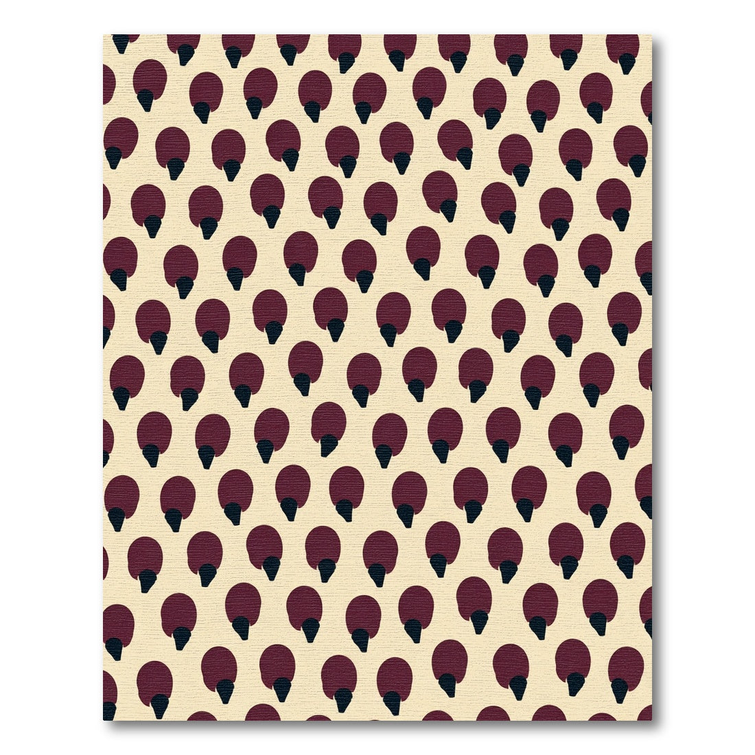 Deep Red Droplet Cluster Rug