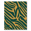 Amber Teal Abstract Zebra Bars Rug