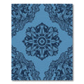 Deep Blue Floral Mandala Repeat Rug