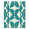 Teal Butterfly Organic Symmetry Rug