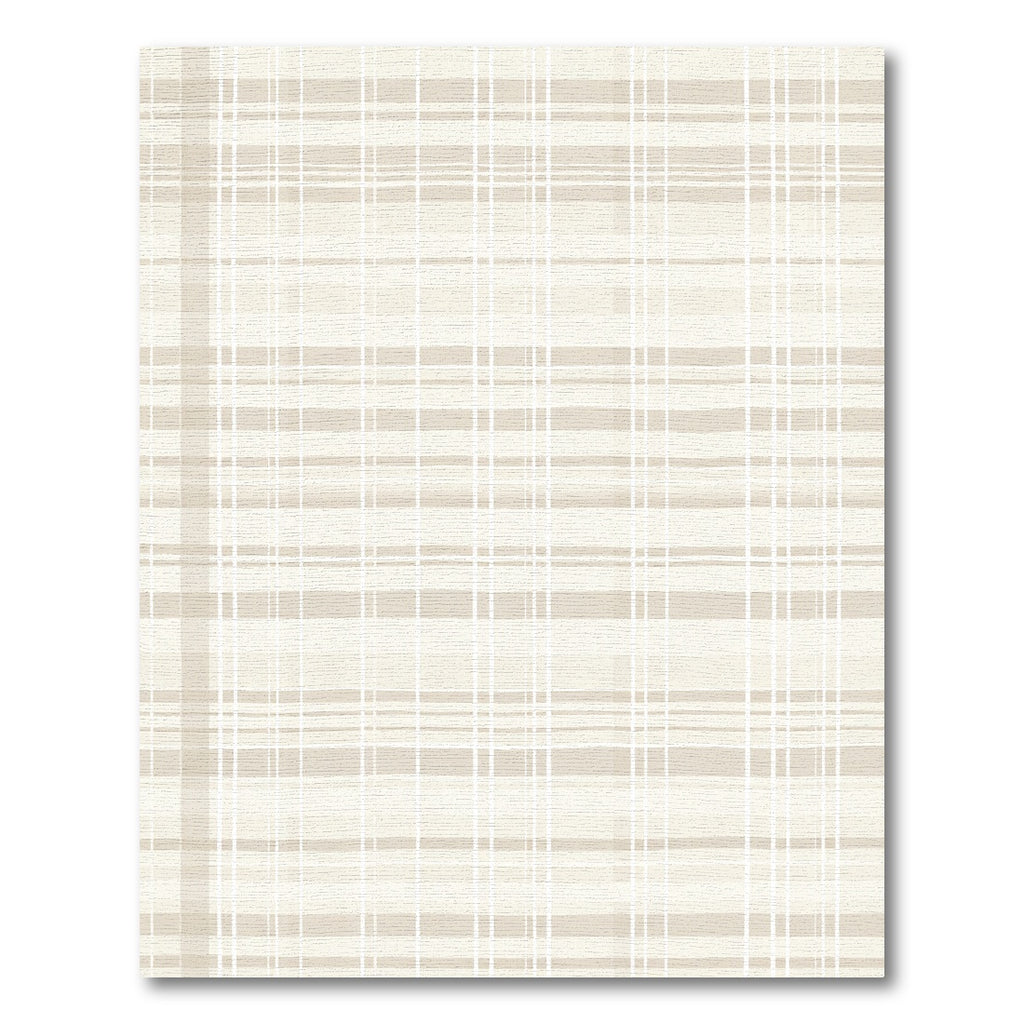 Neutral Tan Plaid Checkered Lines Rug